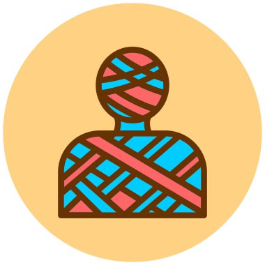 Çemberdeki bir kadının vektör çizimi