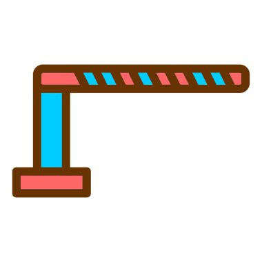 Bariyer. Web simgesi basit illüstrasyon