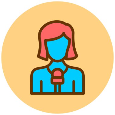 Kadın Avatar. Basit illüstrasyon