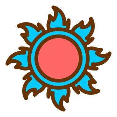 Güneş Simgesi Vektör illüstrasyonu