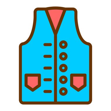 Yelek. Web simgesi basit illüstrasyon