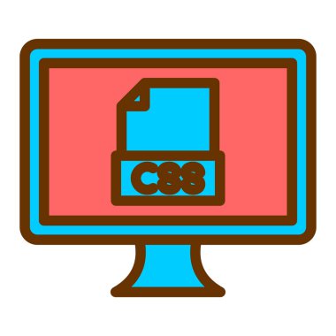 Bilgisayar monitörü. Basit resimleme