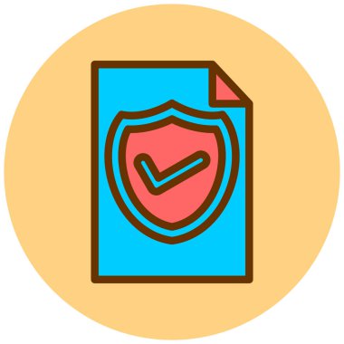 Kalkan. Web simgesi basit illüstrasyon