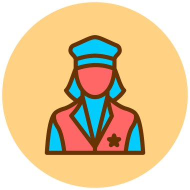 Hemşire hanım. Web simgesi basit illüstrasyon