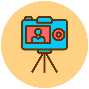 iş düz vektör simgesi