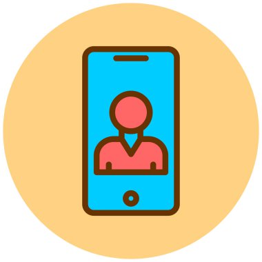 Cep telefonu. Web simgesi basit illüstrasyon