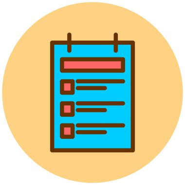 Kontrol listesi. Web simgesi basit illüstrasyon