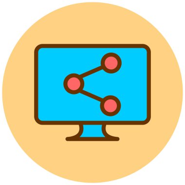 şebeke. Web simgesi basit illüstrasyon