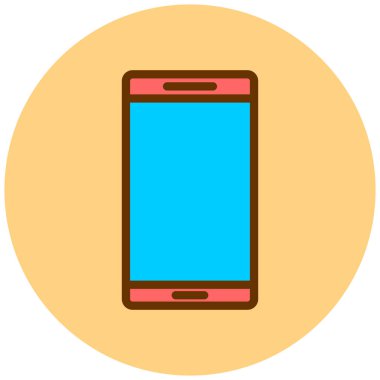 Cep telefonu. Web simgesi basit illüstrasyon