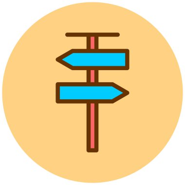 İşaret levhası Web simgesi basit illüstrasyon