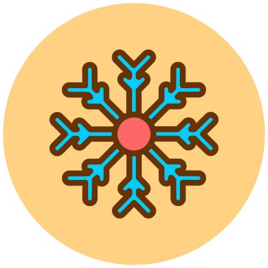 Kar tanesi. Web simgesi basit illüstrasyon