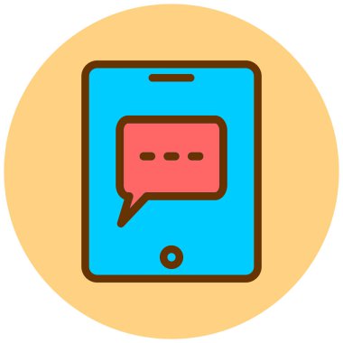 Konuş. Web simgesi basit illüstrasyon