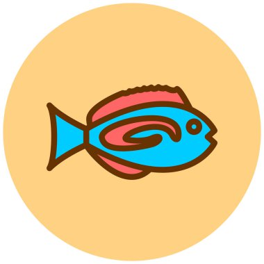 Balık. Web simgesi basit illüstrasyon