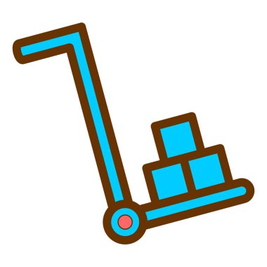 forklift. Web simgesi basit illüstrasyon