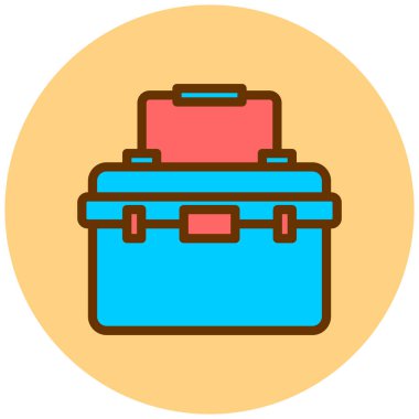 Çanta. Web simgesi basit illüstrasyon