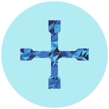 Bir çapraz simgenin vektör illüstrasyonu