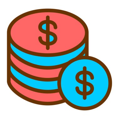 Dolar para simgesi, vektör illüstrasyonu