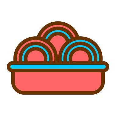 Yemek. Web simgesi basit illüstrasyon