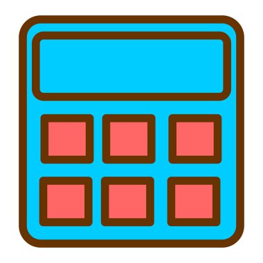 Hesap makinesi. Web simgesi basit illüstrasyon