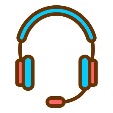 Kulaklık. Web simgesi basit tasarım