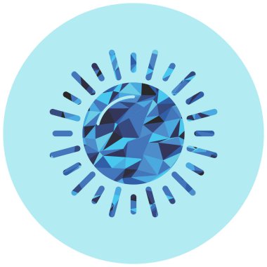 Güneş simgesi, vektör illüstrasyonu basit tasarım