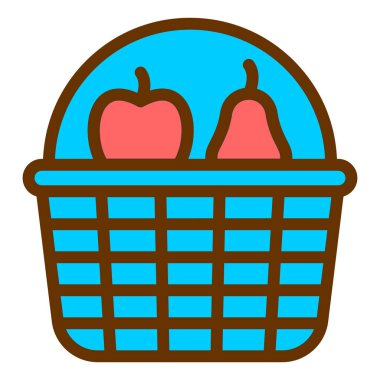 Sepet. Web simgesi basit illüstrasyon