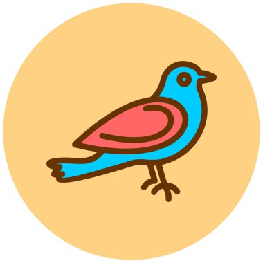Kuş. Web simgesi basit illüstrasyon