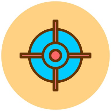 Hedef. Web simgesi basit illüstrasyon