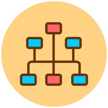 hiyerarşi. Web simgesi basit illüstrasyon