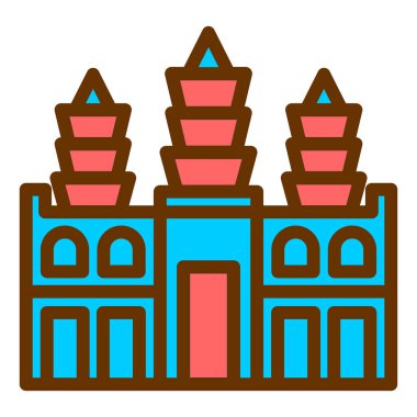 Bina. Web simgesi basit illüstrasyon