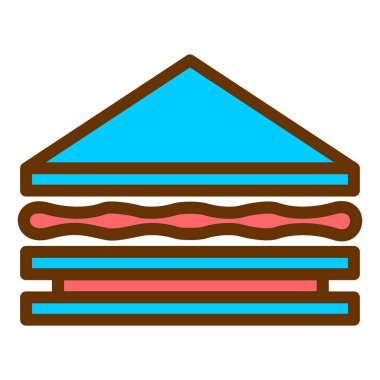 Sandviç. Web simgesi basit illüstrasyon