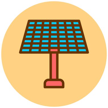 Güneş paneli. Basit resimleme