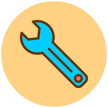 İngiliz anahtarı. Web simgesi basit illüstrasyon