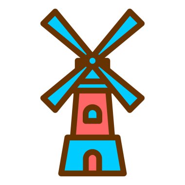 Yel değirmeni Web simgesi basit tasarım