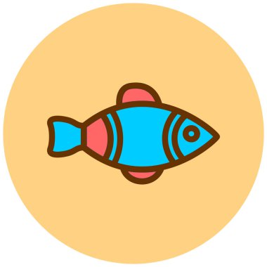 Balık. Web simgesi basit illüstrasyon