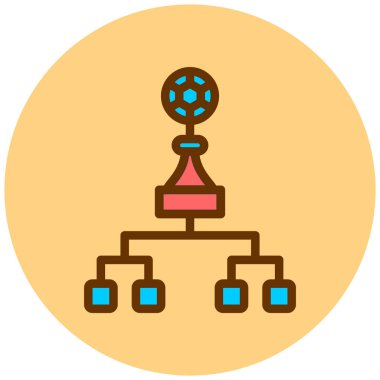 hiyerarşi. Web simgesi basit illüstrasyon