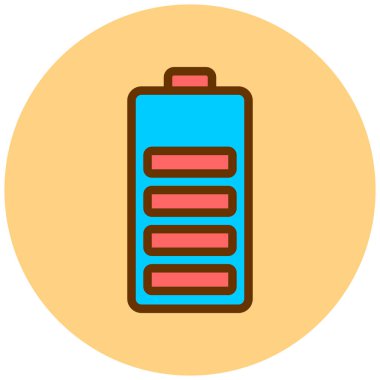 Pil. Web simgesi basit illüstrasyon