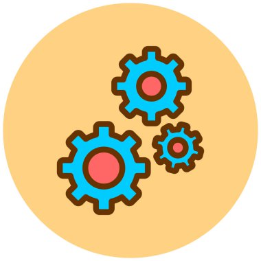 Teçhizat Web simgesi basit illüstrasyon