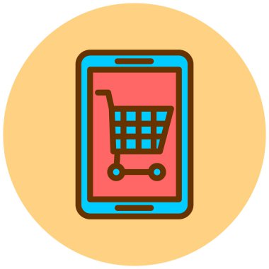 Cep telefonu. Web simgesi basit illüstrasyon