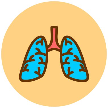 Ciğerler. Web simgesi basit tasarım