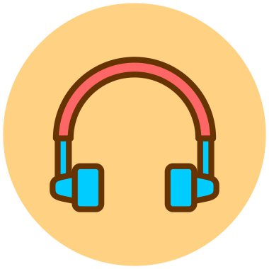 Kulaklık. Web simgesi basit tasarım