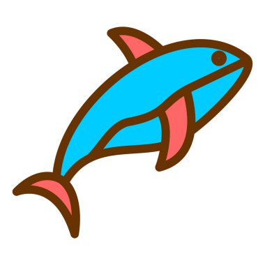 Balık. Web simgesi basit illüstrasyon