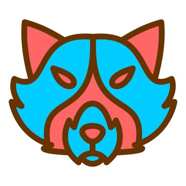 Kedi. Web simgesi basit illüstrasyon