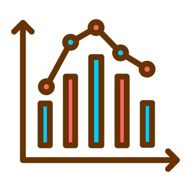 grafik çizelgesi simgesi, vektör illüstrasyonu