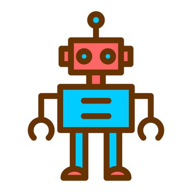 robot ikon vektör illüstrasyonu