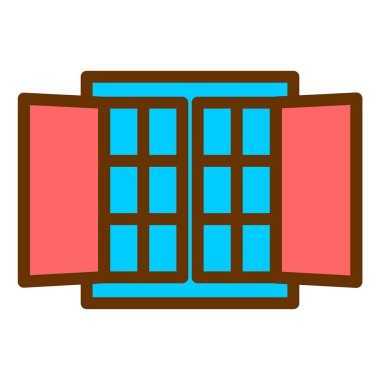 Pencere. Web simgesi basit illüstrasyon