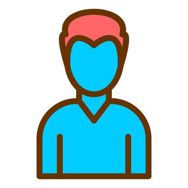 Adamım. Web simgesi basit illüstrasyon