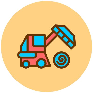 forklift. Web simgesi basit illüstrasyon