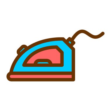 Ütü yapıyorum. Web simgesi basit illüstrasyon