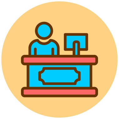 Masa. Web simgesi basit illüstrasyon